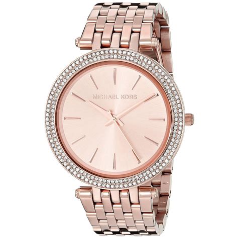 libby pave rose gold michael kors watch